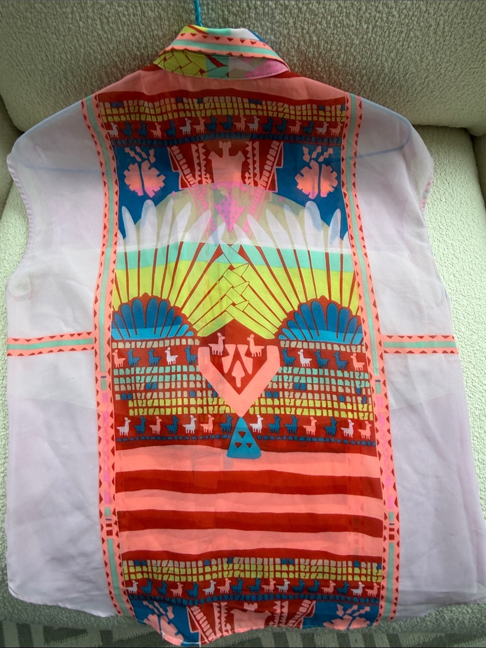 Mara Hoffman Multicolor Geometric Sheer Tank - Picture 3 of 6